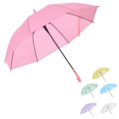 promotional parasol gift wholesale cheap PVC TPU Poe custom printing rain straight transparent clear umbrella for lady wedding