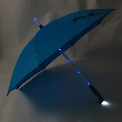 New colourful Led Umbrella With Flash Light Invention Novelty 190t Polyester