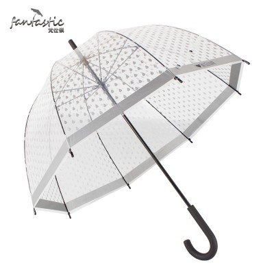 New product custom  metal shaft automatic open pvc umbrella transparent clear