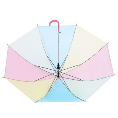 Promotion Custom Print High quality frame straight PVC Mushroom Clear Transparent PVC Umbrella For Gilfs