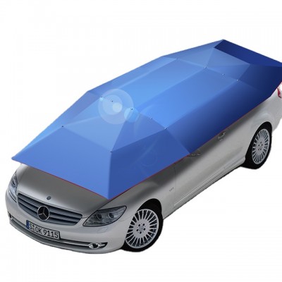 Customizable Logo 4.2M Semi Automatic Folded Portable Sun Protection Protection Car Umbrellas//