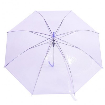 Clear transparent long straight umbrella with logo printing