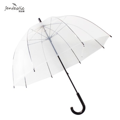 New Luxury Clear Transparent Umbrella Outdoor Umbrella With Custom Logo Printing