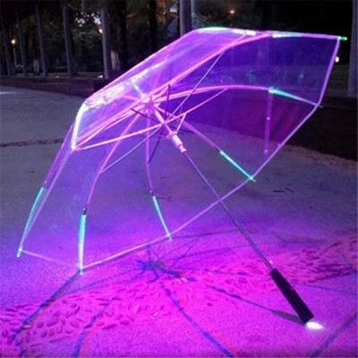 Wholesale Custom 23 inches umbrella Led Light Dome Shaped Bubble Clear Transparent umbrella for women Child Kid, Led Umbrella