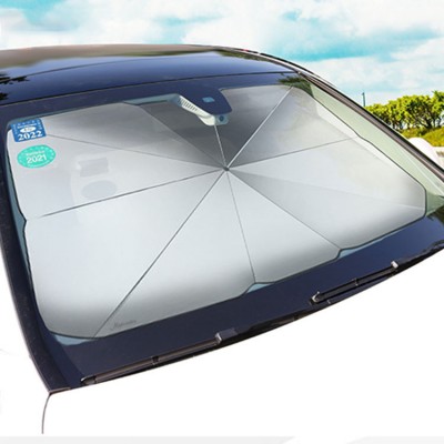 Top Selling Galvanized Blue Sturdy Foldable Sun Shade Portable Front Glass Car Umbrellas//