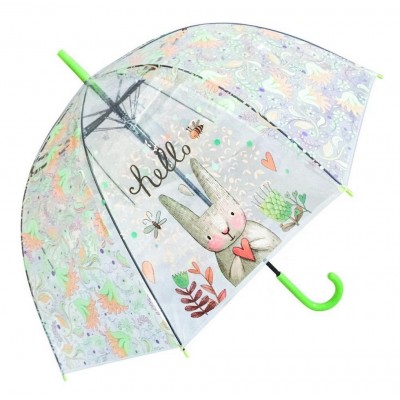 OEM  dome Clear Kids Bubble Umbrella POE PVC Children Transparent Umbrella With Custom Logo Printing for women lady sunscreen